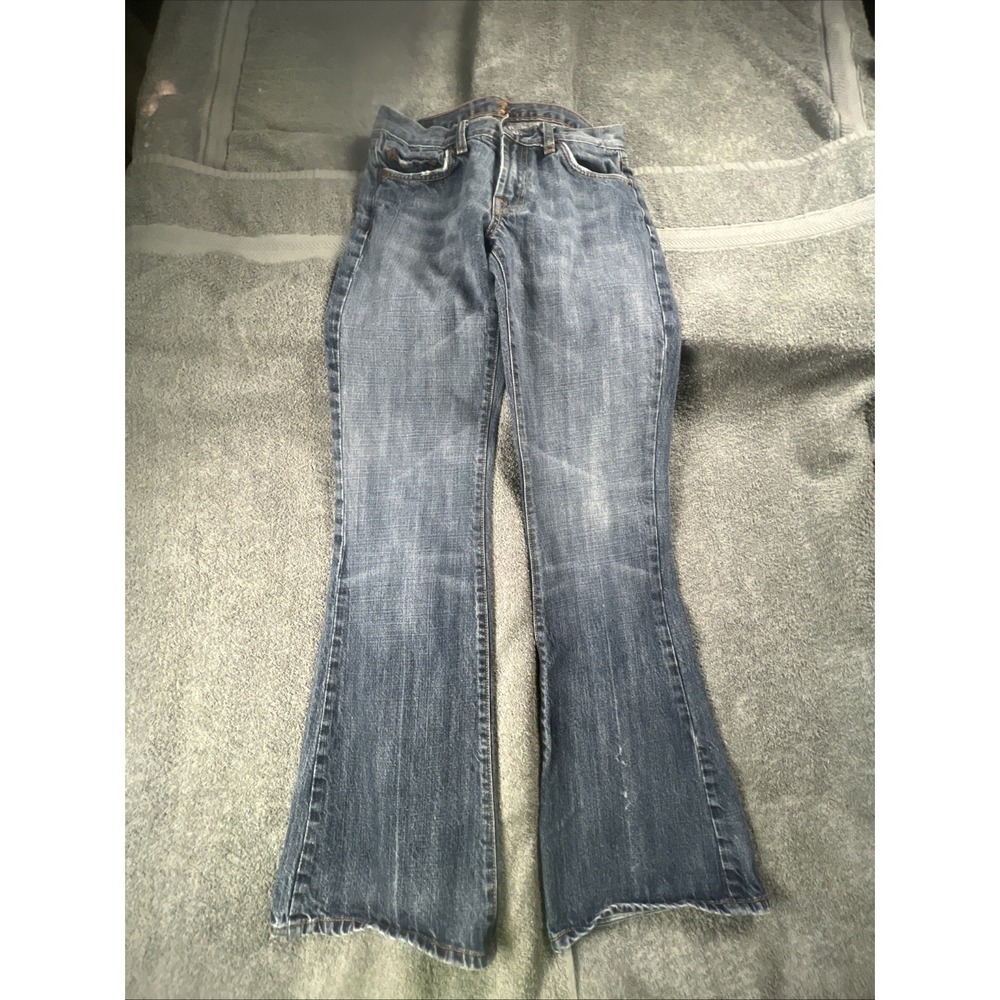 7 For All Mankind "Flare" Size 28x30 Jeans‎ Size 28 "Made In USA" Distressed
